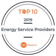 2019年，印孚瑟斯在HFS十大能源服务提供商排名中排名第二