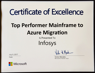 印孚瑟斯获得2017年微软平台现代化联盟奖
